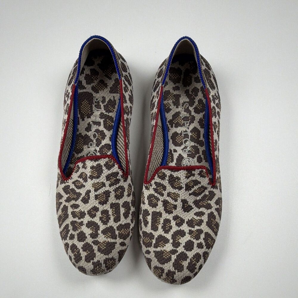 Rothy's Women's Animal Print Knit Slip-On Loafer Flats Round Toe US 8.5